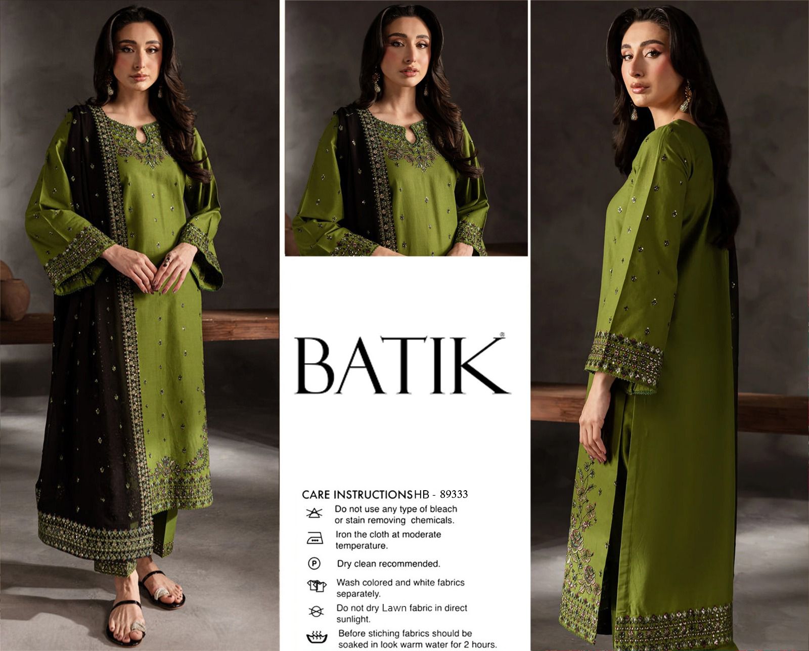 BATIK Embroidery Dress Unstitched